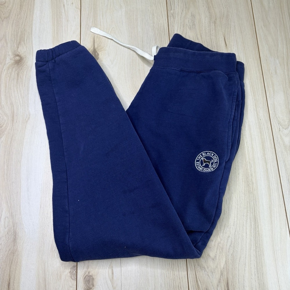 The Black Dog Women's Performance Sweatpants Blue Size Small Drawstring Stretch